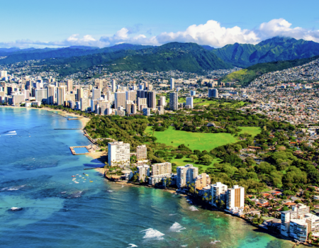Aerial view of honolulu