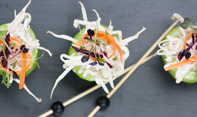 cucumber wrapped sushi roll