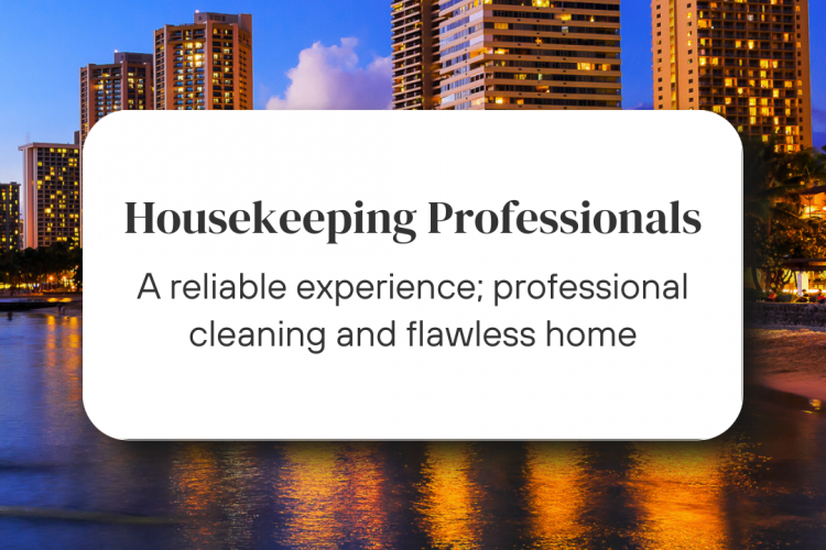 descriptive card about housekeeping 