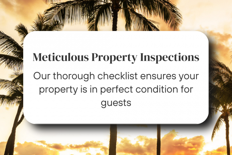 descriptive card about property inspection policies 