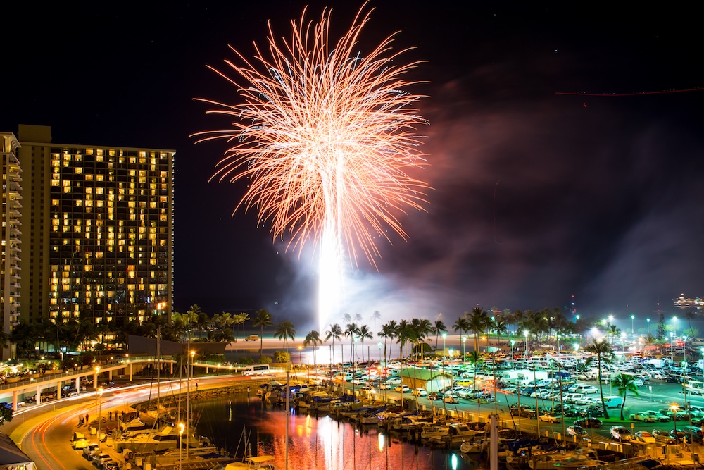 Friday Night Fireworks in Waikiki