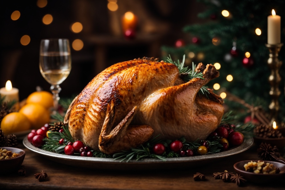 roasted turkey dinner